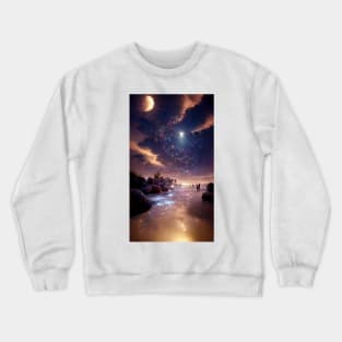 Desert night dream turned into illusion Crewneck Sweatshirt